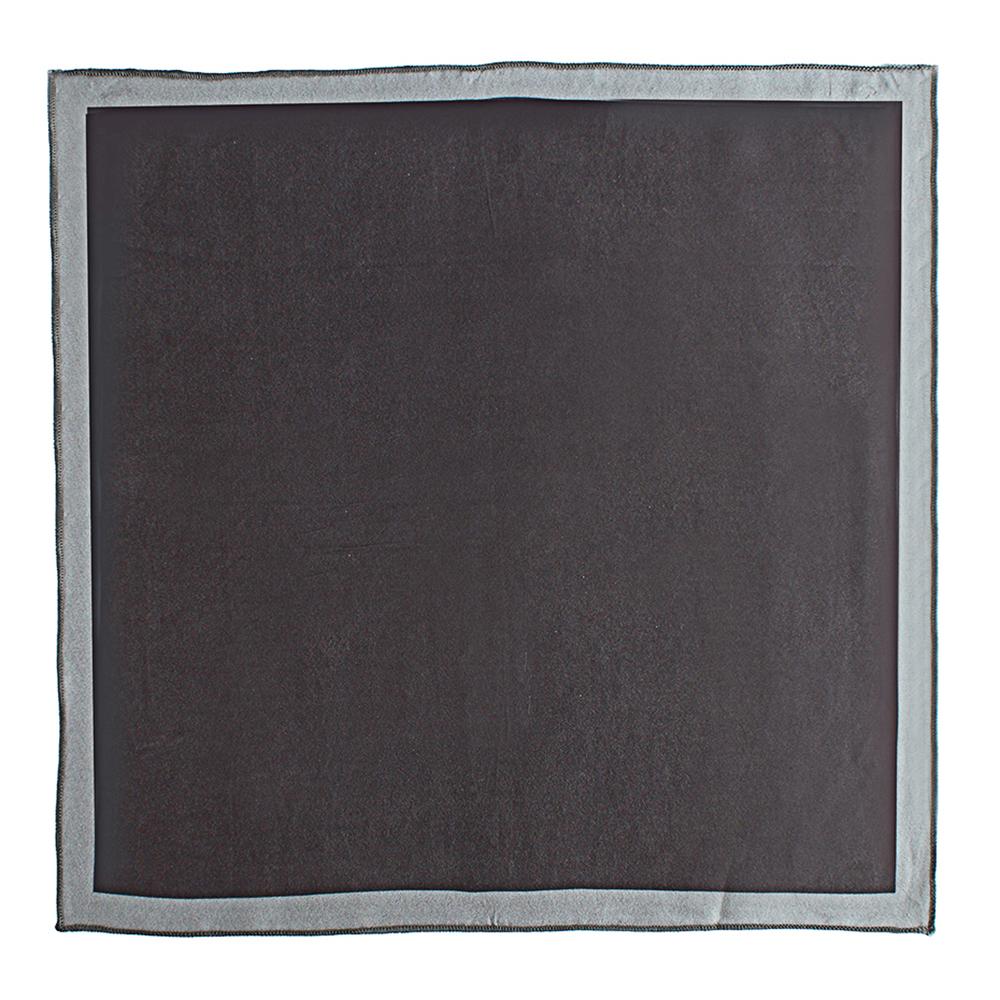 Chokore Black & Grey Silk Pocket Square - Squared line