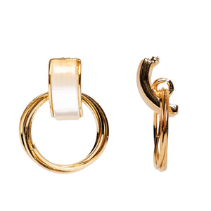 Chokore Chokore Gold-Opal Dangle Earrings Chokore Gold-Opal Dangle Earrings 