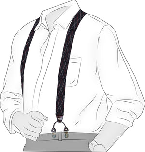 Chokore Chokore Stretchy Y-shaped Suspenders with 6-clips (Black & Gray) Chokore Stretchy Y-shaped Suspenders with 6-clips (Black & Gray) 