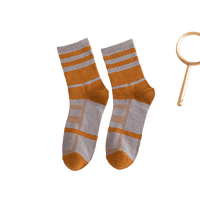 Chokore Chokore Light Grey And Orange Men's Cotton Socks