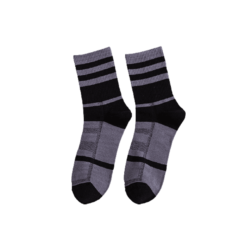 Chokore Dark Grey And Black Men's Cotton Socks