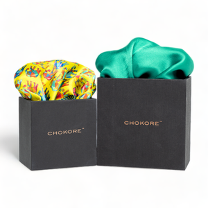 Chokore  Chokore Special 2-in-1 Gift Set for Him (2 Pocket Squares, Wildlife and Solids Collection) 