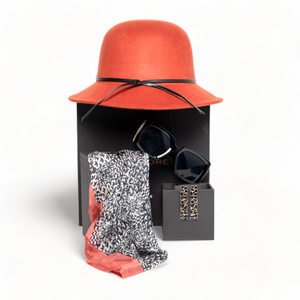 Chokore Chokore Special 3-in-1 Gift Set for Her (Red Cloche Hat, Silk Stole, & Sunglasses) Chokore Special 3-in-1 Gift Set for Her (Red Cloche Hat, Silk Stole, & Sunglasses) 