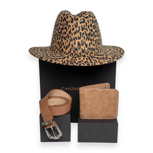 Chokore Chokore Special 3-in-1 Gift Set for Him & Her (Buckle Belt, Wallet, & Leopard print Hat) Chokore Special 3-in-1 Gift Set for Him & Her (Buckle Belt, Wallet, & Leopard print Hat) 
