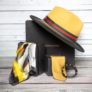 Chokore Chokore Special 4-in-1 Gift Set for Him (Chokore Arte Pocket Square, Solid Necktie, Hat, & Bracelet) Chokore Special 4-in-1 Gift Set for Him (Chokore Arte Pocket Square, Solid Necktie, Hat, & Bracelet) 