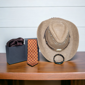Chokore Chokore Special 4-in-1 Gift Set for Him (Solid Pocket Square, Plaid Necktie, Hat, & Bracelet) Chokore Special 4-in-1 Gift Set for Him (Solid Pocket Square, Plaid Necktie, Hat, & Bracelet) 