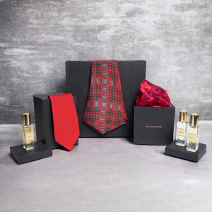 Chokore  Chokore Special 4-in-1 Gift Set for Him (Necktie, Pocket Square, Cravat, & Perfumes Combo) 