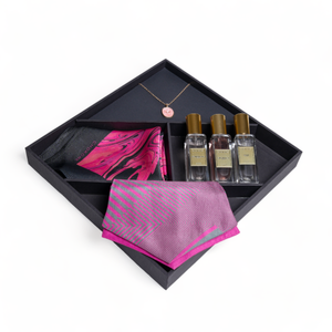 Chokore Chokore Special 4-in-1 Gift Set for Him & Her (Silk Pocket Square, Cravat, Pendant with Chain, Perfumes Combo) Chokore Special 4-in-1 Gift Set for Him & Her (Silk Pocket Square, Cravat, Pendant with Chain, Perfumes Combo) 