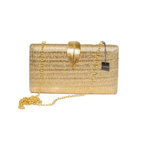 Chokore Chokore Shimmery Leaf Clutch/Handbag (Gold)