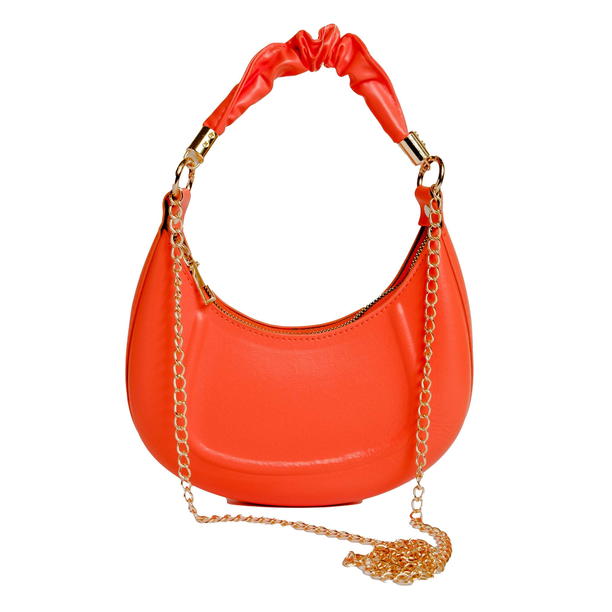 Chokore Baguette Bag with Gold Chain (Orange)