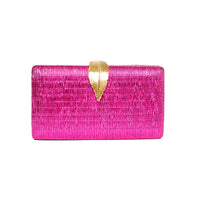 Chokore Chokore Shimmery Leaf Clutch/Handbag (Pink)