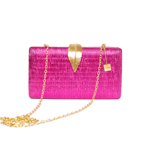 Chokore Chokore Shimmery Leaf Clutch/Handbag (Pink) Chokore Shimmery Leaf Clutch/Handbag (Pink) 