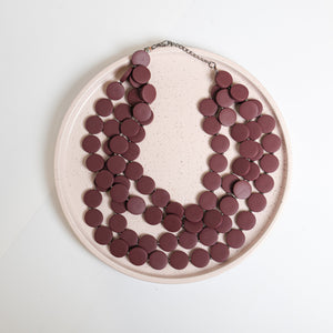Chokore Chokore Bohemian Necklace with Wooden Beads (Deep Red) Chokore Bohemian Necklace with Wooden Beads (Deep Red) 