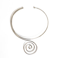 Chokore Chokore Double Spiral Choker Necklace (Silver)