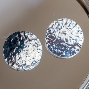 Chokore  Chokore Solid Foil Stud Earrings (Silver) 