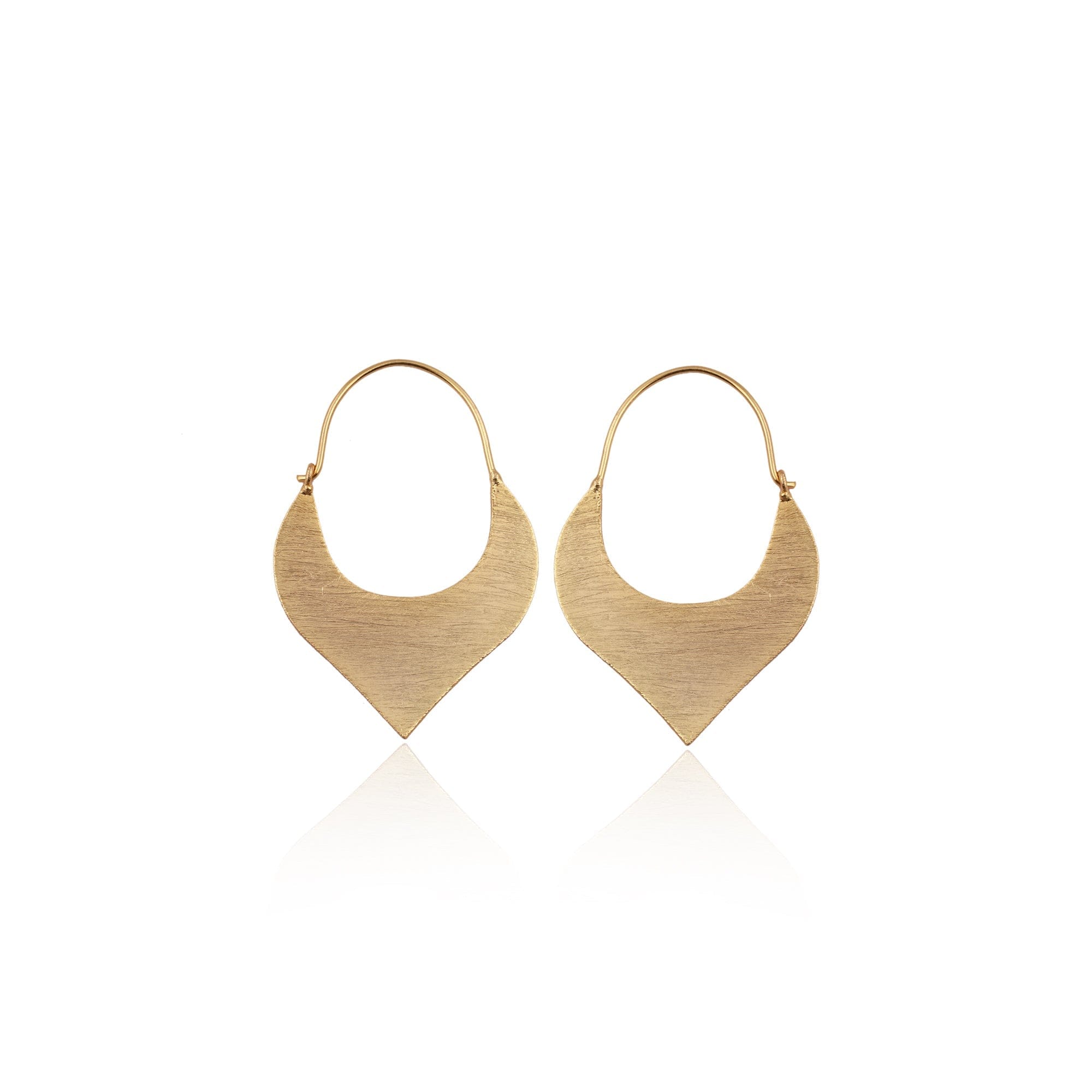 Textured Statement Earrings, Gold plated. Handmade