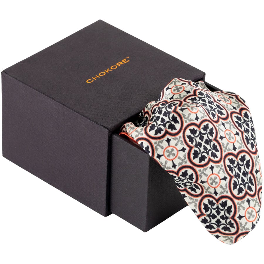 Chokore Off white Satin Silk pocket square from the Indian at Heart Collection