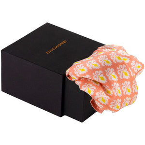 Chokore  Chokore Peach Satin Silk pocket square from the Indian at Heart Collection 