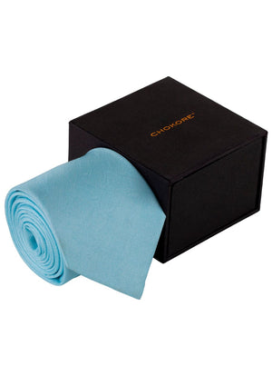 Chokore Benares (Gold) Chokore Blue Silk Tie - Solids range 