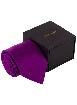Chokore  Chokore Purple Silk Tie - Solid line 