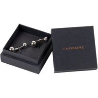 Chokore Chokore Silver Round Shaped Premium Range of Cufflinks