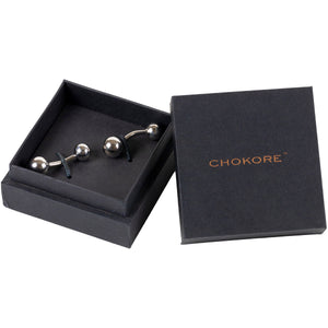 Chokore Chokore Silver Round Shaped Premium Range of Cufflinks Chokore Silver Round Shaped Premium Range of Cufflinks 