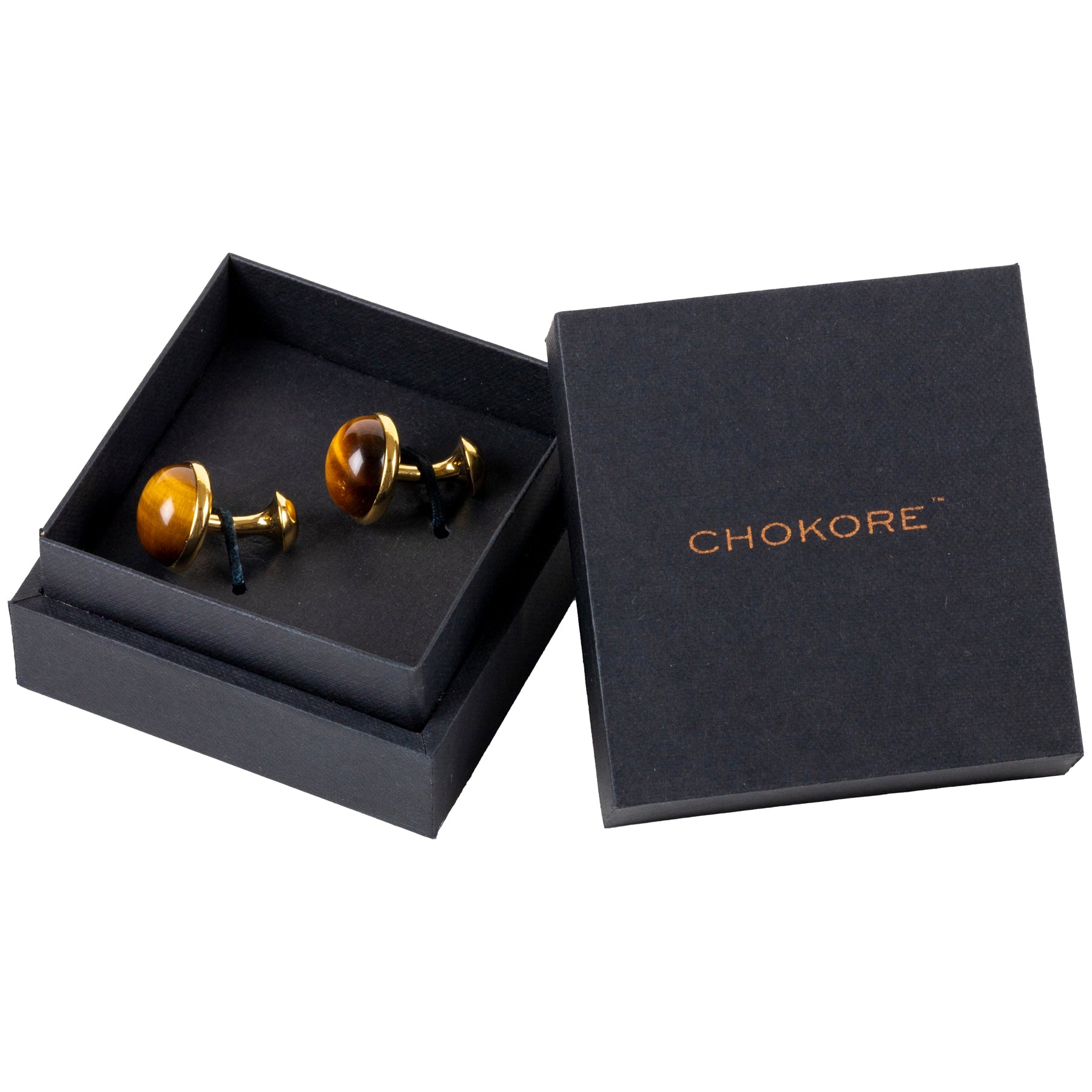 Chokore Gold and Brown Stone Premium Range of Cufflinks