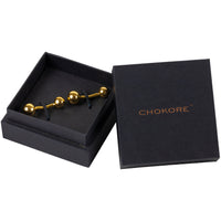 Chokore Chokore Gold Round Shaped Premium Range of Cufflinks
