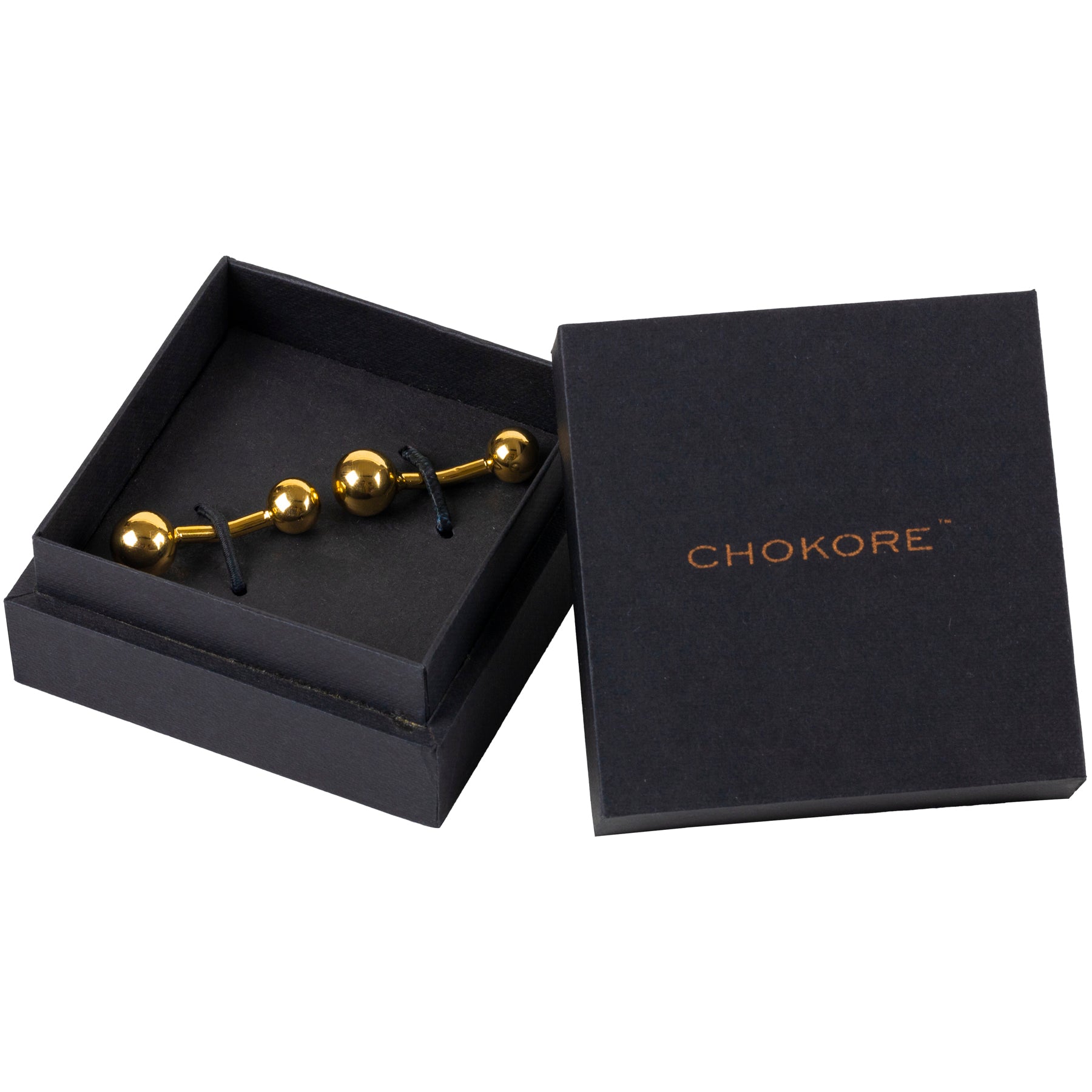 Chokore Gold Round Shaped Premium Range of Cufflinks