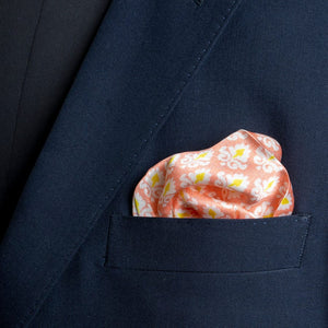 Chokore Chokore Peach Satin Silk pocket square from the Indian at Heart Collection Chokore Peach Satin Silk pocket square from the Indian at Heart Collection 