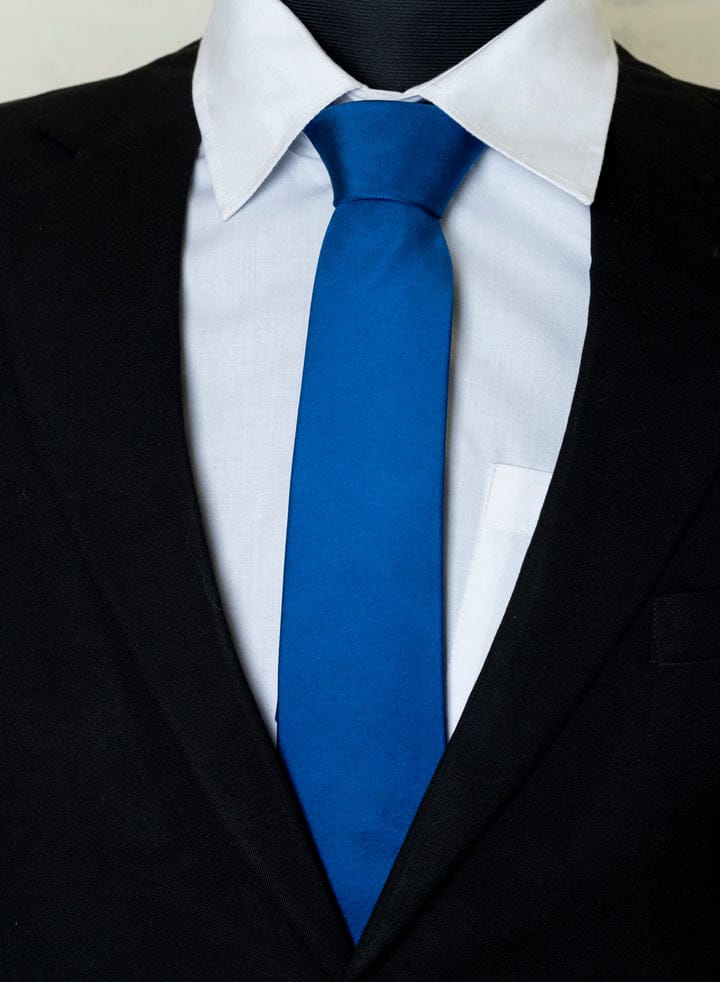 Chokore Blue Silk Tie - Solid line