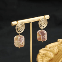 Chokore Chokore Gold Coil Baroque Water Pearl Earrings (Pink)