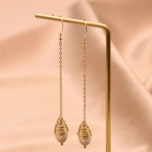 Chokore  Chokore Long Baroque Pearl Earrings 