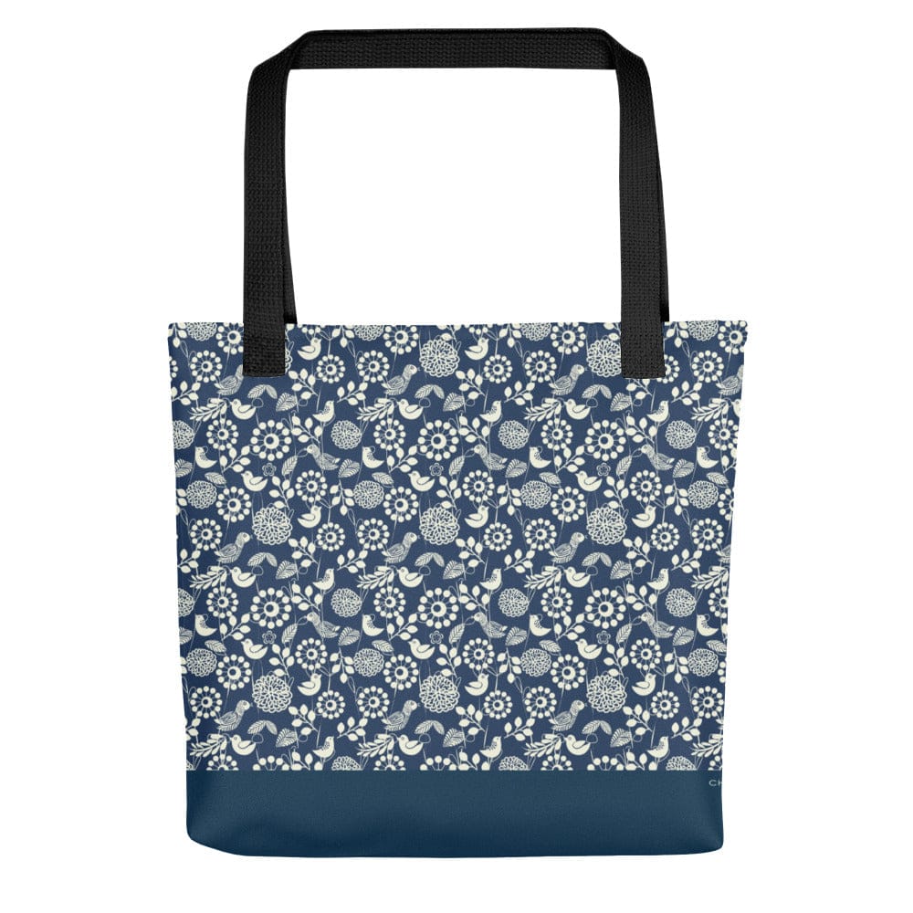 Indigo and White Birds & Nature Tote Bag. From the Wildlife collection.
