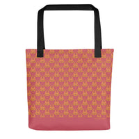 Chokore Red & Orange Floral Print Tote Bag. From the Indian at Heart collection