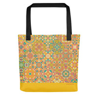 Chokore Orange with a Motley of Colors Tote Bag. From the Indian at Heart collection.