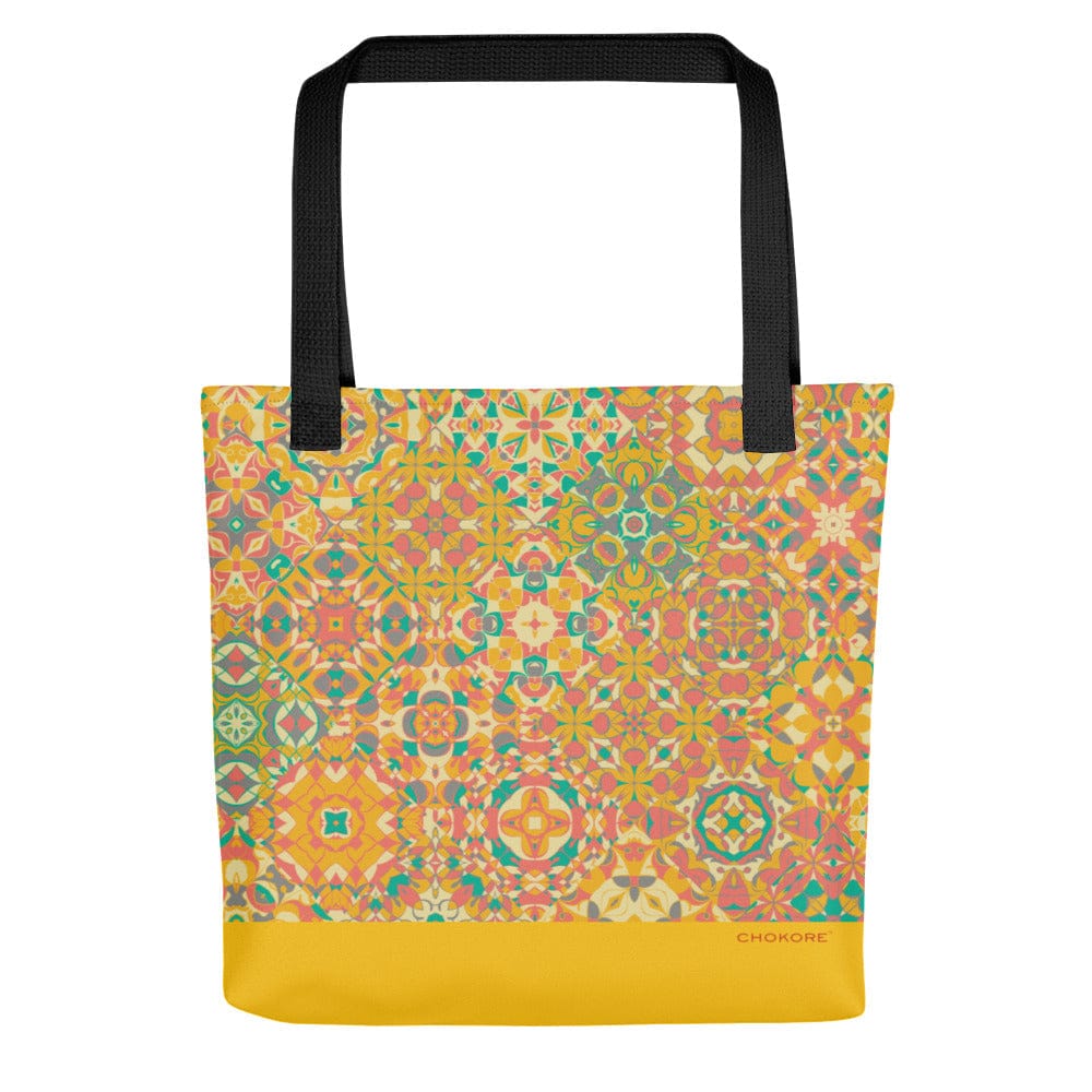Orange with a Motley of Colors Tote Bag. From the Indian at Heart collection.