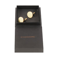 Chokore Chokore Beige color Round shape Cufflinks