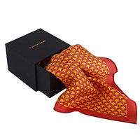 Chokore Chokore Red & Orange Silk Pocket Square - Indian At Heart line