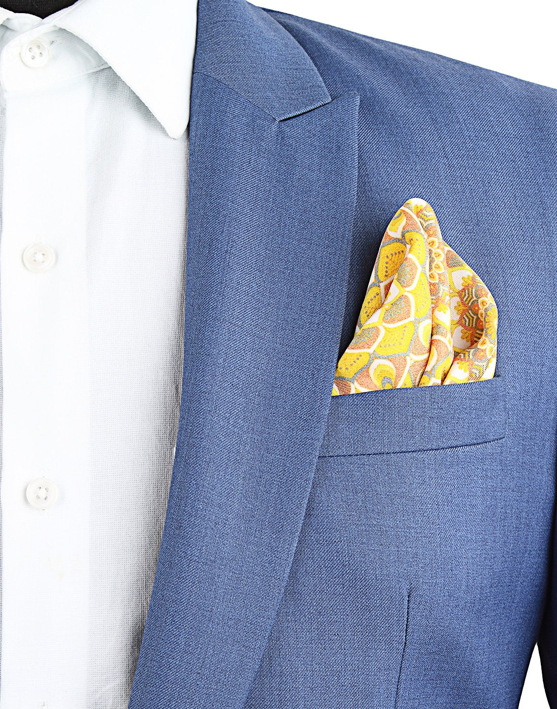 Chokore Orange and Yellow Pocket Square - Indian at Heart line