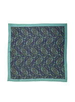 Chokore Chokore Sea Green and Blue Silk Pocket Square from Indian at Heart collection