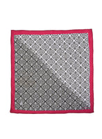 Chokore Chokore White & Black Silk Pocket Square from Indian at Heart collection