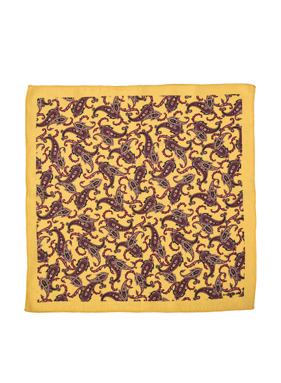 Chokore Tangerine & Burgundy Pocket Square from Indian at Heart collection