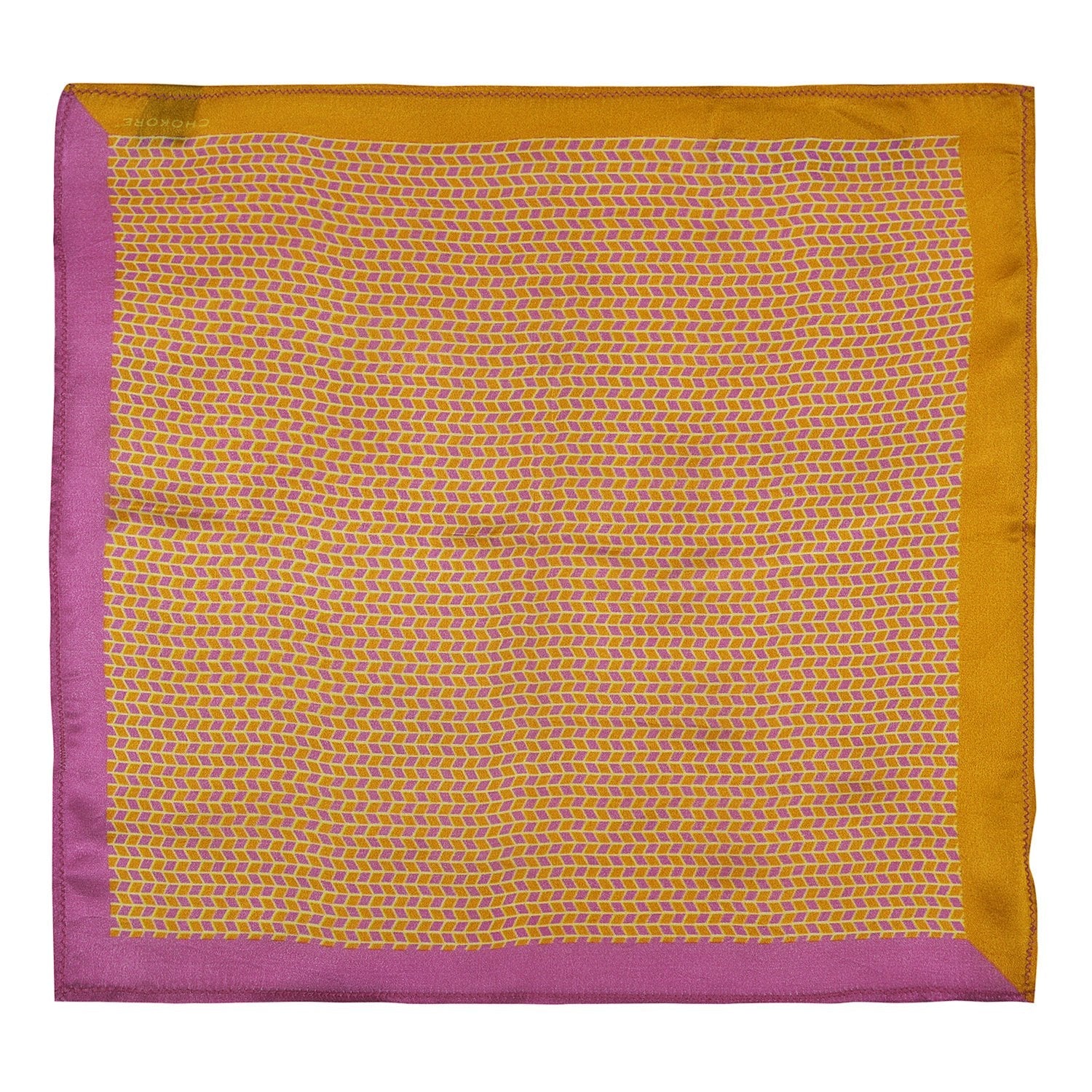 Chokore 2-in-1 Gold & Purple Silk Pocket Square - Indian At Heart line