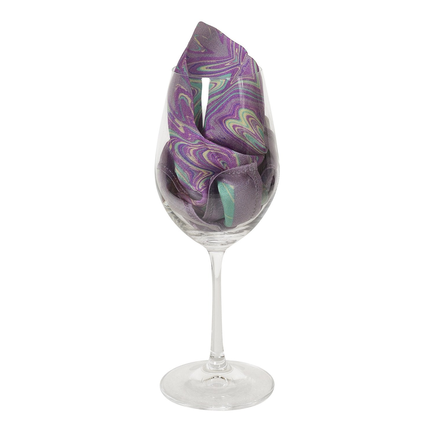 Chokore Purple Silk Pocket Square from the Marble Design range