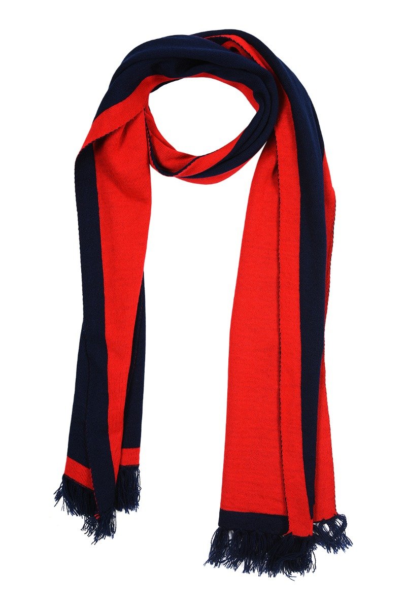 Chokore Two-in-One Men's Casual Red and Blue color Acrylic Woolen Muffler, Scarf & Stole for Winter