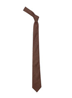 Chokore Chokore Grey & Red Silk Tie & Orange color silk pocket square set