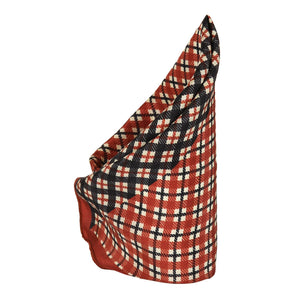 Chokore Chokore Pocket square in Two-in-One red and black from the Plaids line Chokore Pocket square in Two-in-One red and black from the Plaids line 