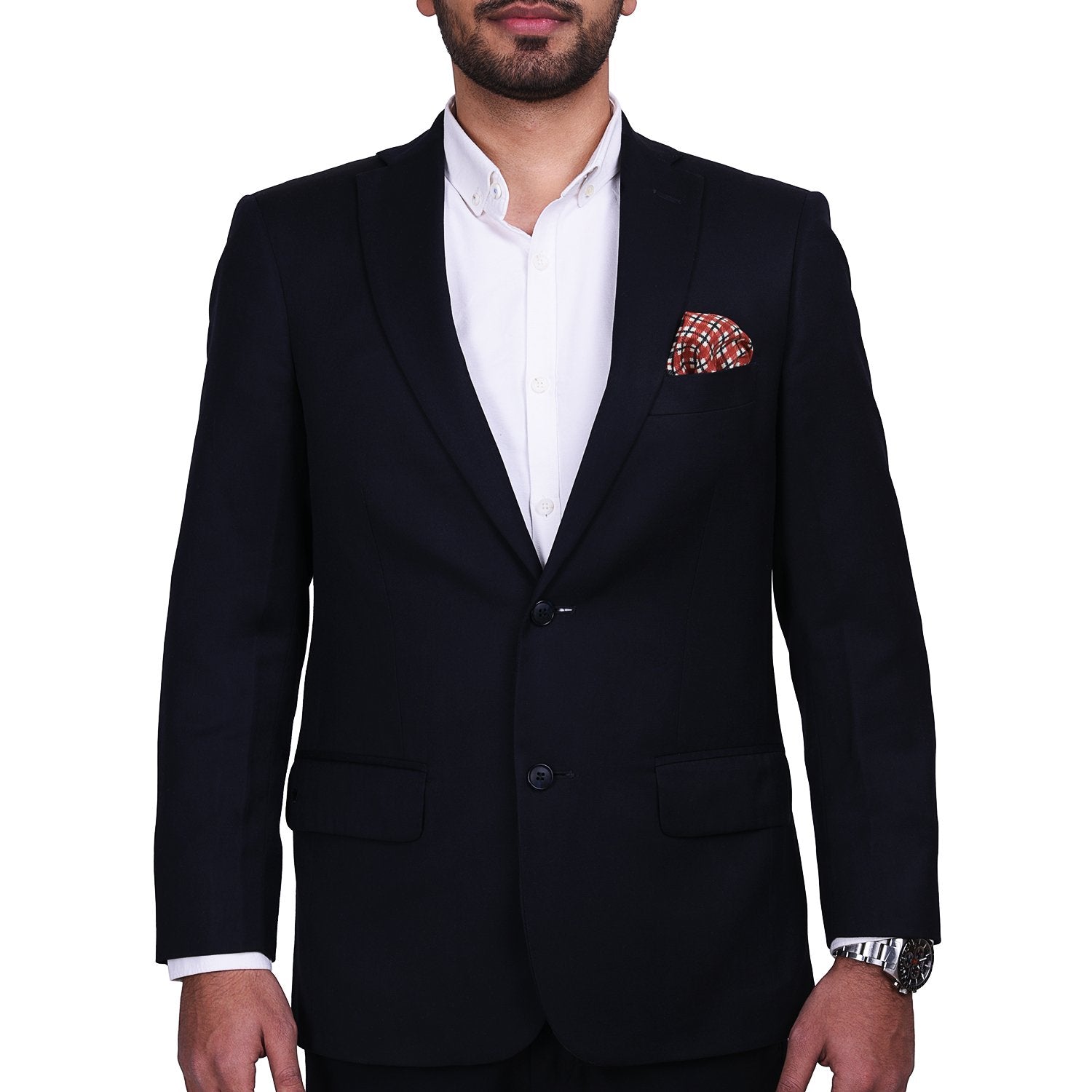 Chokore Pocket square in Two-in-One red and black from the Plaids line