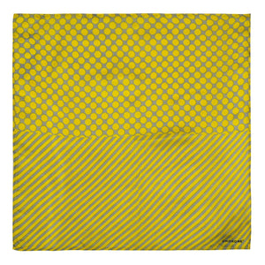 Chokore Chokore 2-in-1 Yellow & Light Grey Silk Pocket Square Chokore 2-in-1 Yellow & Light Grey Silk Pocket Square 